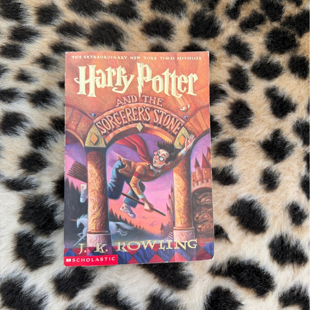 Scholastic Harry Potter Book with Red and Gold Cover